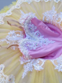 Ballet Danse 2026 Costume Enfants Perlé Applique Ballerine Robe Tutu Petites Filles Déguisements Halloween