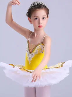 Ballet Robe Rose Costume Enfants Tutu Danse Robes Déguisements Halloween