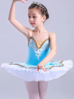 Ballet Robe Rose Costume Enfants Tutu Danse Robes Déguisements Halloween