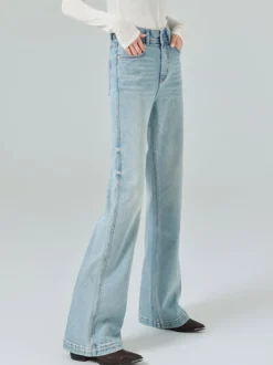 Bas de jeans modernes pour femmes jeans décontractés taille haute en denim style streetwear
