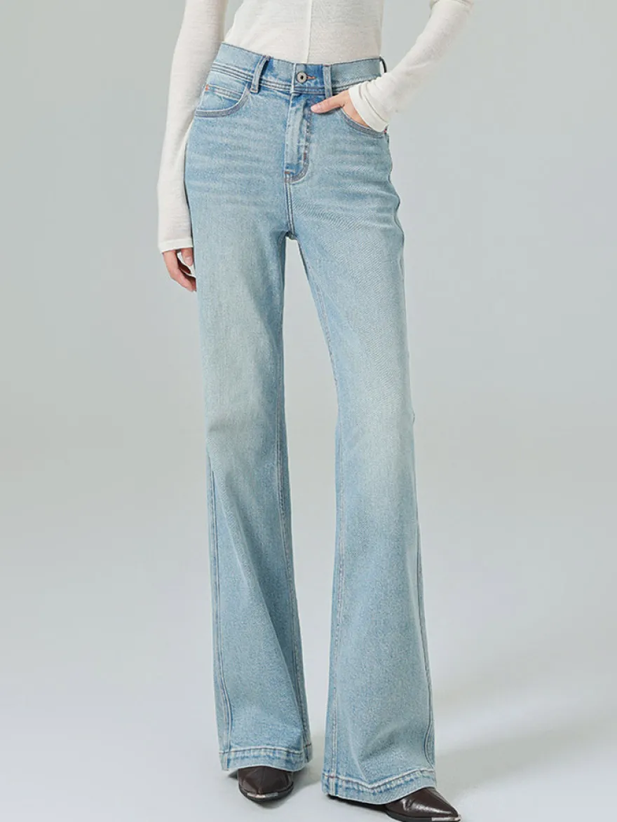 Bas de jeans modernes pour femmes jeans décontractés taille haute en denim style streetwear
