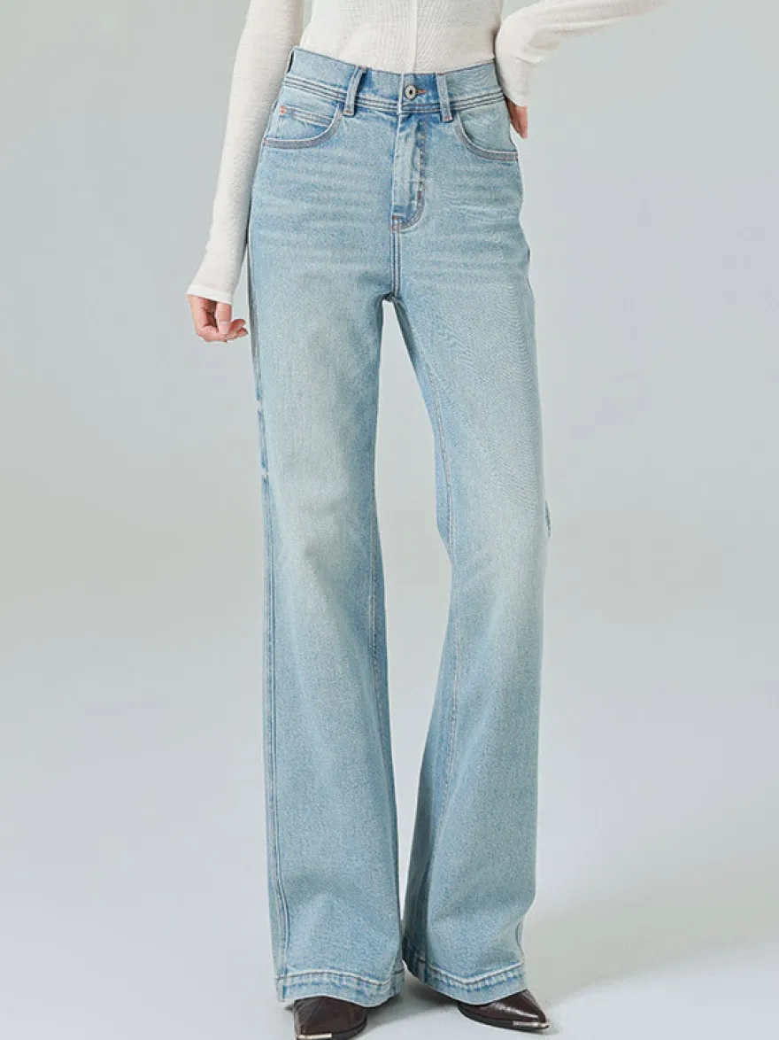 Bas de jeans modernes pour femmes jeans décontractés taille haute en denim style streetwear