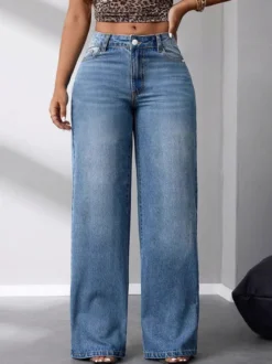 Bas de jeans pour femmes jeans larges mode denim décontractés