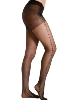 Bas en nylon noir unicolore