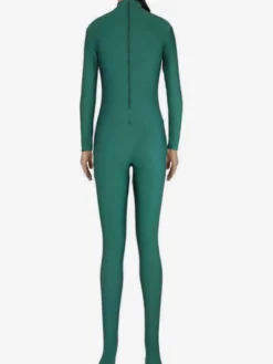Basilic vert Zentai Slim Fit combinaison Spandex pour femmes Déguisements Halloween