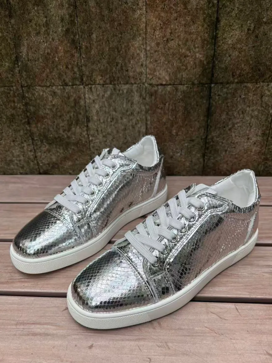Baskets décontractées pour femmes bout rond motif serpent lacets chaussures de skate