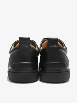 Baskets de skate noires à lacets et bout rond pour hommes