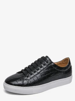 Baskets à enfiler pour hommes chaussures de marche épaisses à bout rond chaussures de randonnée basses décontractées et confortables