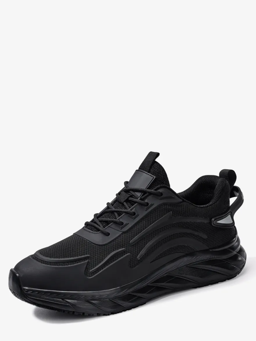 Baskets en maille pour hommes chaussures de course basses légères antidérapantes semelle épaisse