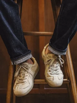 Baskets pour hommes en toile confortable à bout rond Basket Chaussures de sport