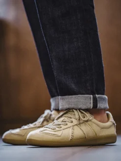 Baskets pour hommes en toile confortable à bout rond Basket Chaussures de sport