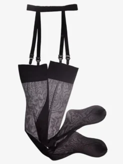 Bas sexy hauts et fins avec porte-jarretelles