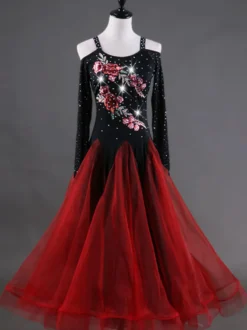 Belle Robe de bal Performance color-block en organza pour adultes Déguisements Halloween