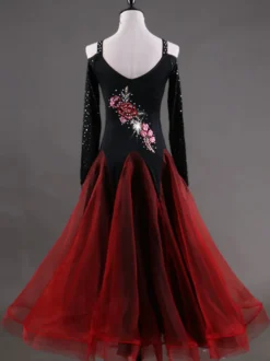 Belle Robe de bal Performance color-block en organza pour adultes Déguisements Halloween