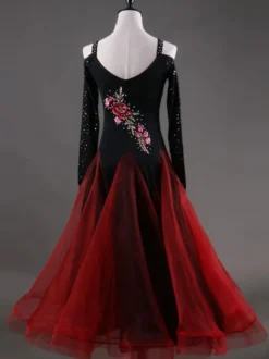Belle Robe de bal Performance color-block en organza pour adultes Déguisements Halloween