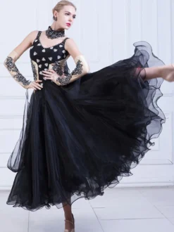 Belle Robe de bal Performance color-block en organza pour adultes Déguisements Halloween