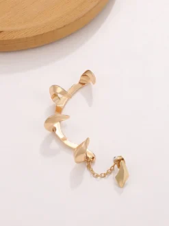 Bijou d'oreille manchette géométrique irrégulière à plusieurs griffes sans perçage