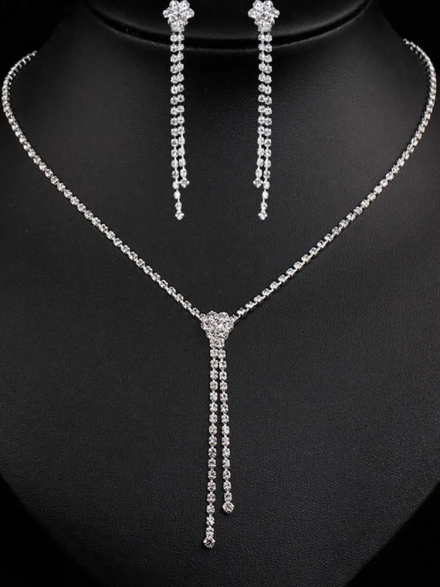 Bijoux de mariage collier et boucle d'oreille