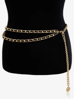 Bijoux Pour Femmes Chaîne De Corps En Métal Doré Réglable Chaîne De Taille