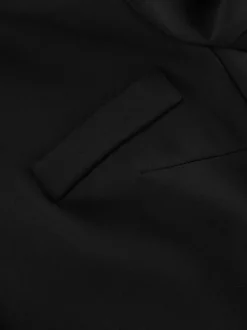 Blazer à bordure en dentelle et fermeture à un bouton pour femme 2026