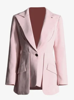 Blazer chic à manches longues découpées pour femme