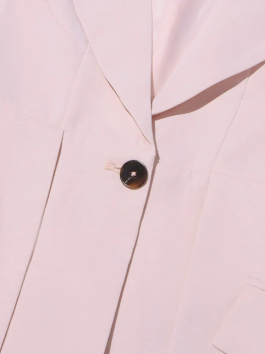 Blazer chic à manches longues découpées pour femme