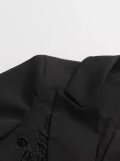 Blazer chic pour femme col rabattu manches longues découpées vêtement d'extérieur