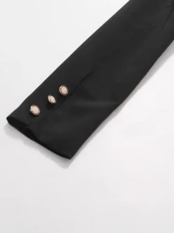 Blazer chic pour femme col rabattu manches longues découpées vêtement d'extérieur