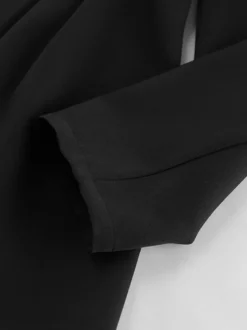 Blazer noir pour femme Hourglass Tailored - Veste structurée à épaules dénudées et boutonnage simple - Vêtement de travail décontracté chic 2026