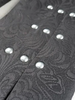 Bleu Vintage Top Vintage Boutons Manches Longues Polyester Fibre De Polyester Pardessus Rétro Costumes Pour Homme