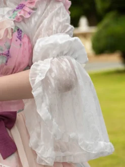Blouses Sweet Lolita Blanc Manches Longues Haut Lolita Volants Chemise Lolita