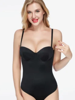 Body gainant sculptant dos croisé à armatures et échancré
