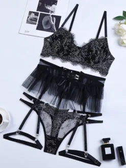 Body Teddies Lingerie Sexy Creusant Femme avec Bretelles à Col Décolleté en V Coupe Cintrée à Lacets Unicolore