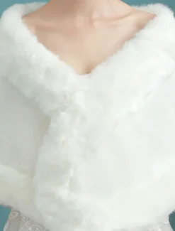 Boléro fête de mariage en angora ivoire