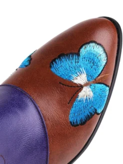 Bottes au Genou Femme à Talons Hauts Imprimés Fleuries