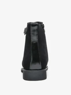 Bottes Chelsea pour hommes en cuir PU noir