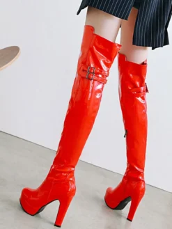 Bottes cuissardes noires Bottes femme à talons hauts