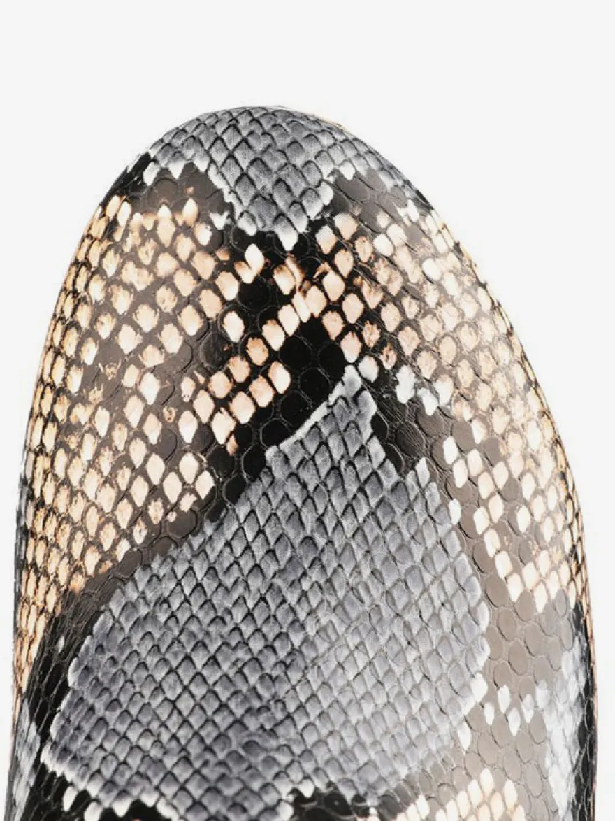 bottes cuissardes python bout rond imprimé serpent bottes d'hiver pour femmes