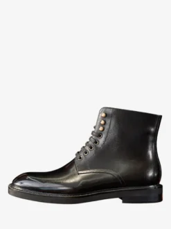 Bottes De Travail Hommes Bottines Martin Noires Chics À Lacet Chic