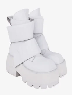 Bottes gothiques Lolita en cuir PU à bout carré à plusieurs niveaux chaussures Lolita noires