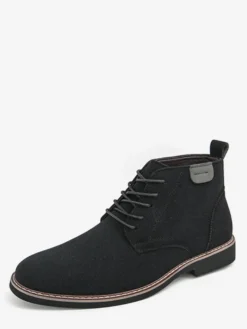 Bottes habillées pour hommes bottines à lacets en cuir suédé