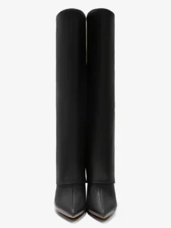 Bottes hauteur genou repliées à bout pointu noires