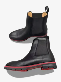 Bottes Homme Bottines Chelsea Noir Polyester Bout Rond