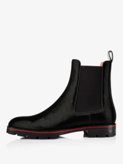 Bottes Homme Bottines Chelsea Noir Polyester Bout Rond