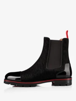 Bottes Homme Bottines Chelsea Noir Bout Rond