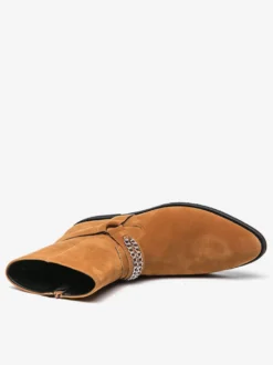 Bottes Homme Chukka Boots Cuir Daim Bout Rond
