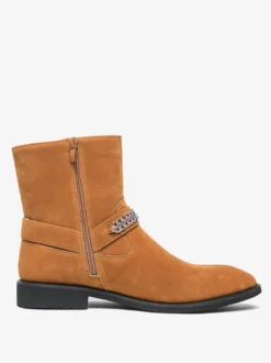 Bottes Homme Chukka Boots Cuir Daim Bout Rond