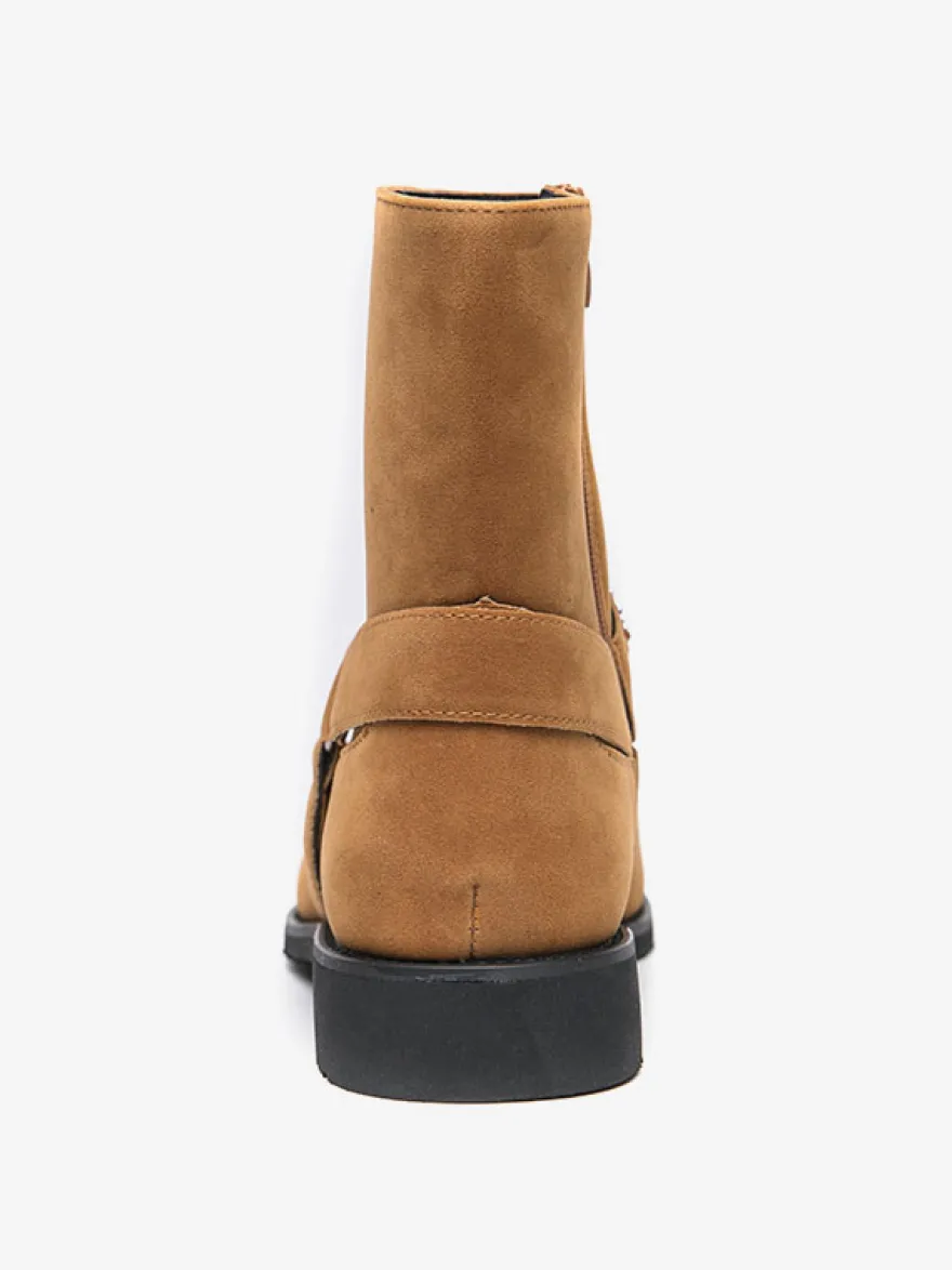 Bottes Homme Chukka Boots Cuir Daim Bout Rond