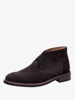 Bottes à lacets à bout rond en cuir suédé marron foncé Chukka Vintage Desert pour hommes