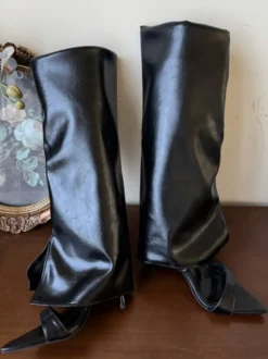 Bottes sandales à talons hauts bout ouvert talon aiguille bottes hautes